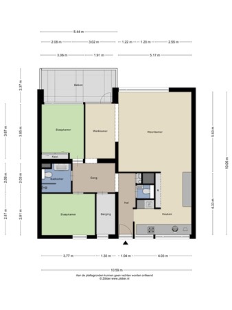 Floorplan - Sirtemastraat 259, 2513 XK Den Haag